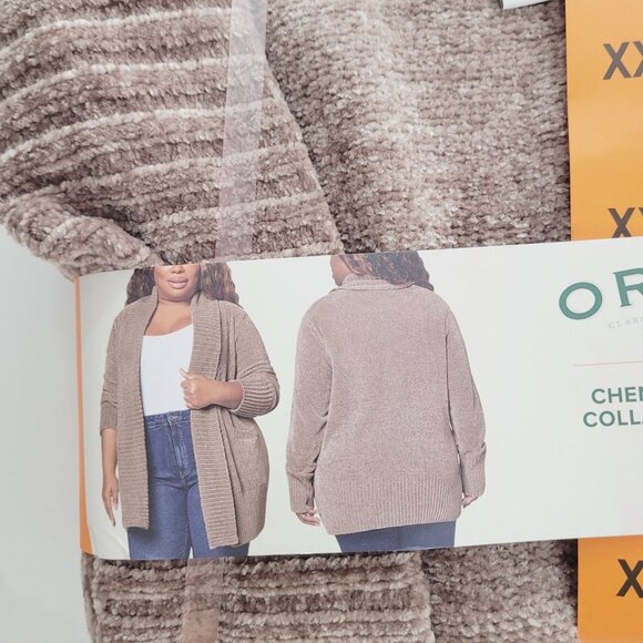 NEW Orvis Chenille Shawl Women's XXL Collar Cardigan Soft & Cozy/ 26PT - Picture 3 of 9